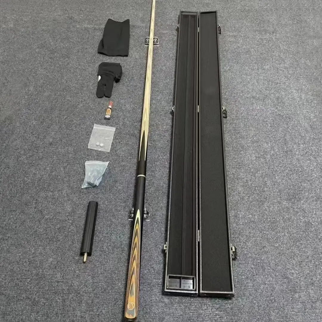 Premium North American Ash Billiard Cue 3/4 Split Hand-polished 550g Balanced Weight Tip Versatile for Black Eight 9Ball Snooker