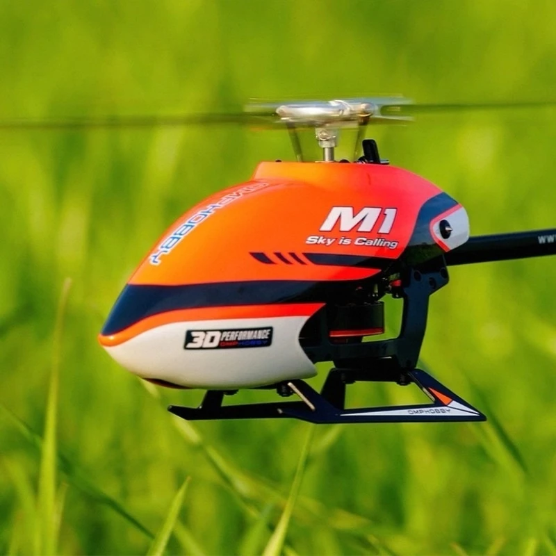 Langyu OMPHOBBY M1 デュアルブラシレスダイレクトドライブ3Dヘリコプターハンドヘルド飛行セットRCリモートコントロールモデルヘリコプター