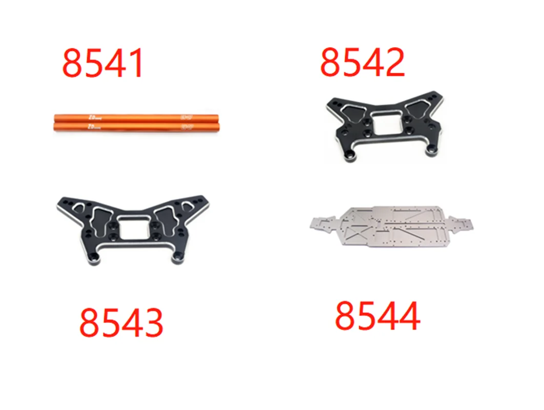 Rc Car Accessories 1/7 ZD Racing EX-07 Parts 8541 Support Shaft 8542 Front 8543 Rear Shock Tower(CNC) 8544 Chassis