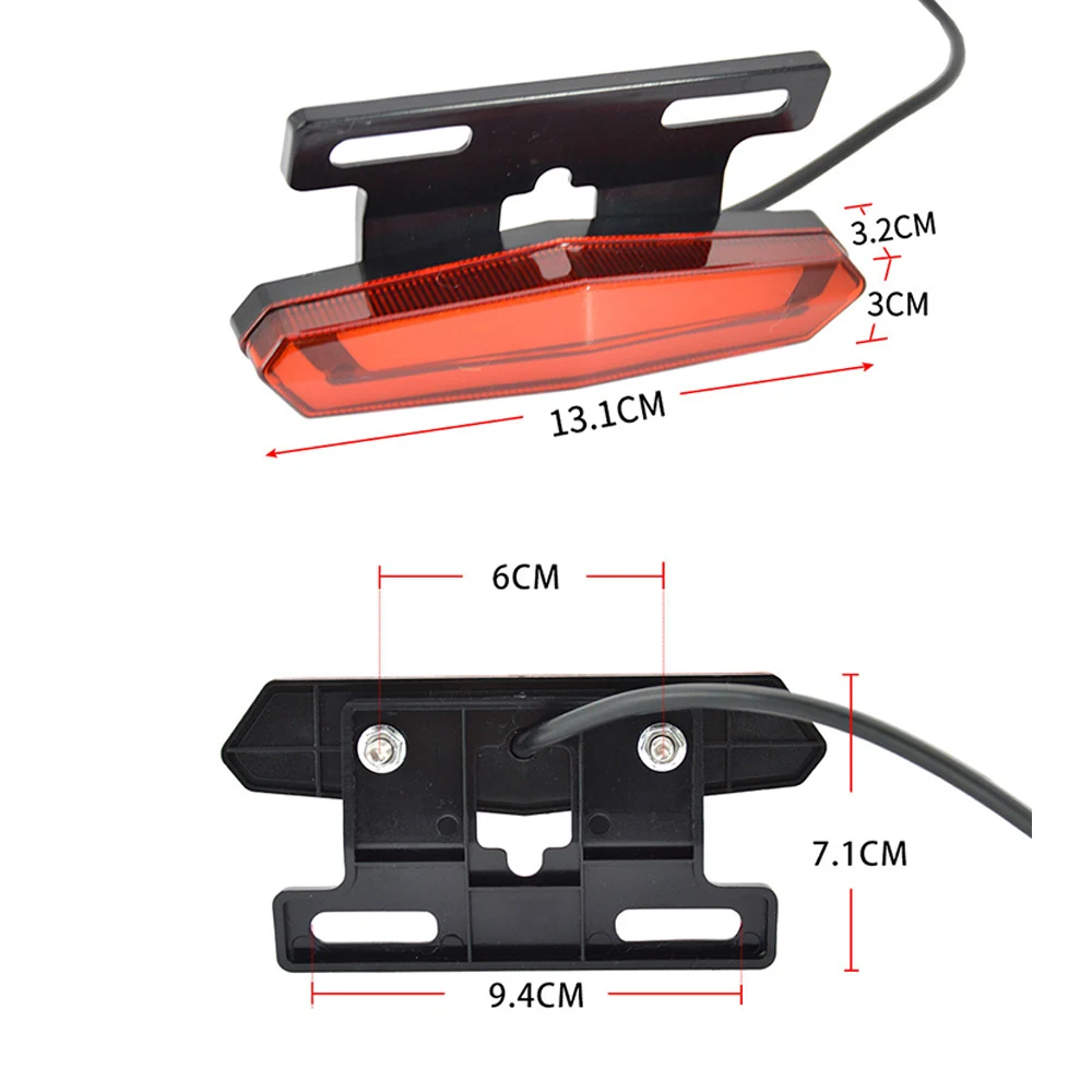 Plastic Electric Ebike Pedal Rear Turn Left and Right Brake Light Rear Tail Light