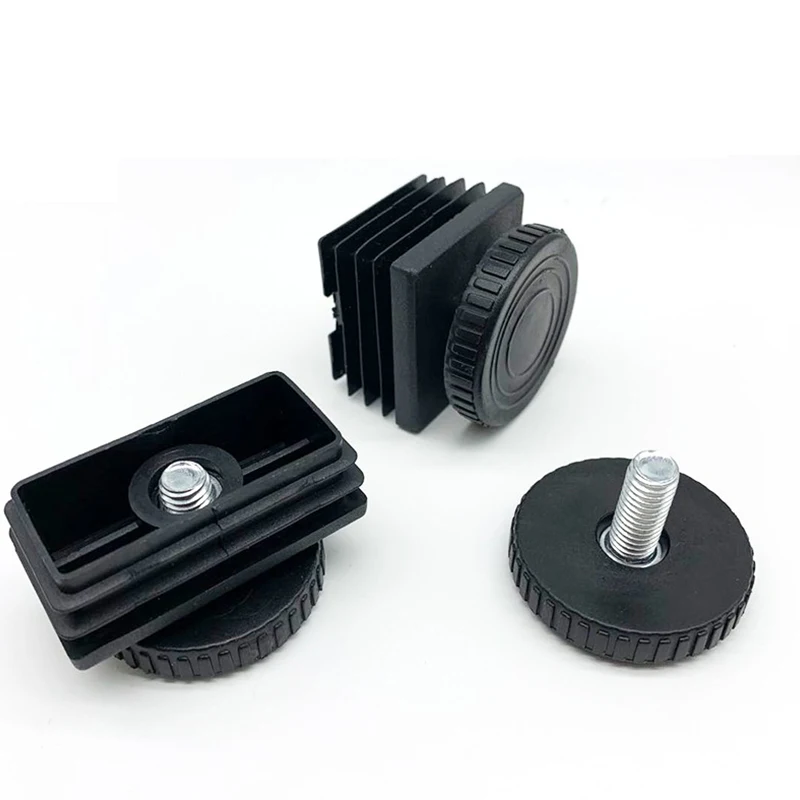 2/3/5/8/20/25PCS Runde Kunststoff Einstellung Füße Quadrat Rad Hülse Mutter stecker Einstellbare Tisch Höhe Fuß Pad Mutter Rohr Stecker
