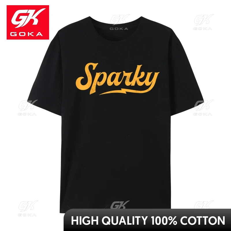 Sparky Electrician Funny Lineman Dad Retro Vintage Novelty Design Party T-Shirt New Coming Fall O Neck Tops Tees