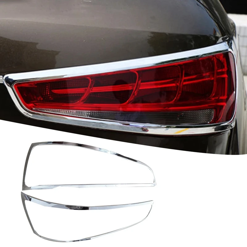 Car Chrome Rear Tail Light Lamp Cover Trims Frame For- Q3 2013 2014 2015 2016 2017 2018