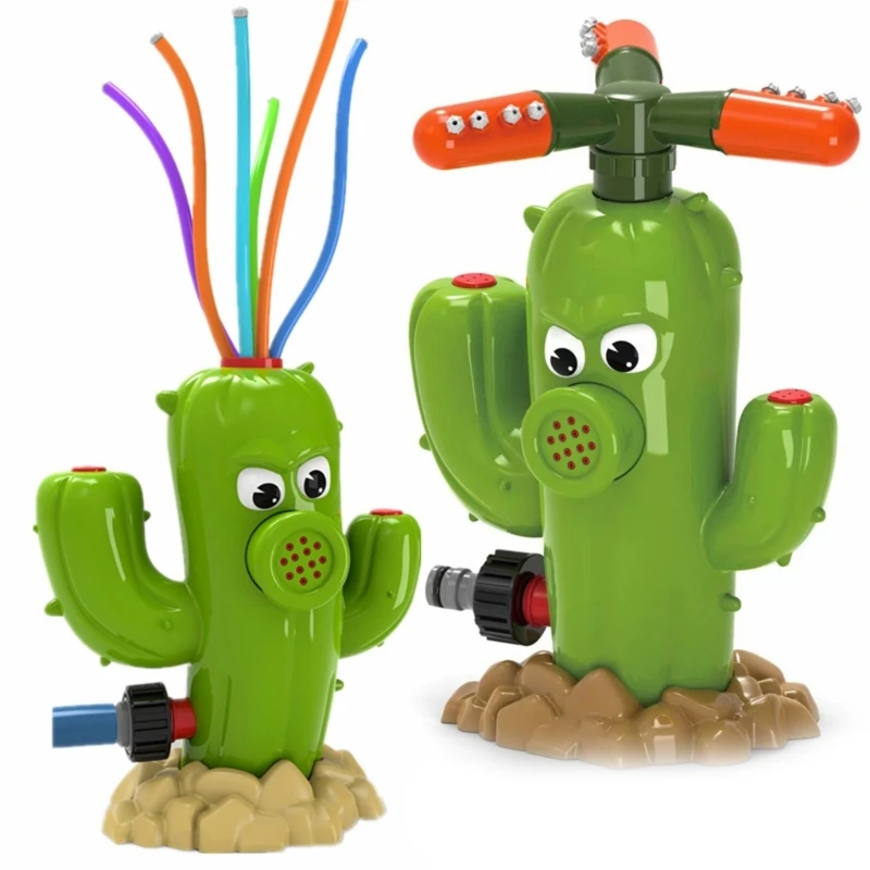 

Cartoon Cactus Shape Water Sprinkler Toy Backyard Water Park Sprinkler for Summer Outdoor Water Game for Kids Outdoor