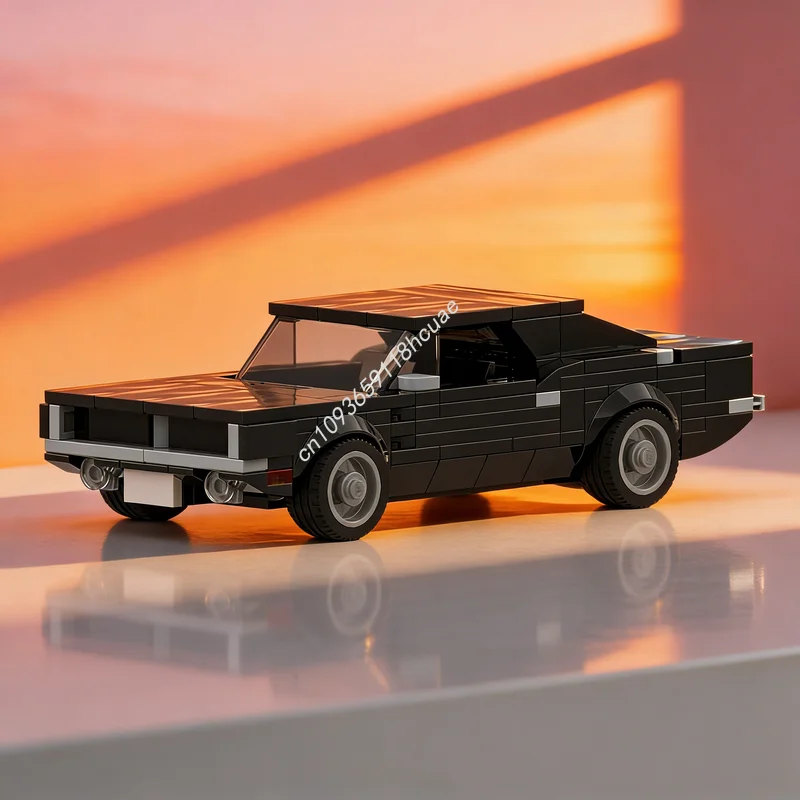 281 peças MOC Dodge Charger R T City Champions Blocos de Montar Brinquedo de Construção Ideia de Presente de Natal DIY Educação para Crianças