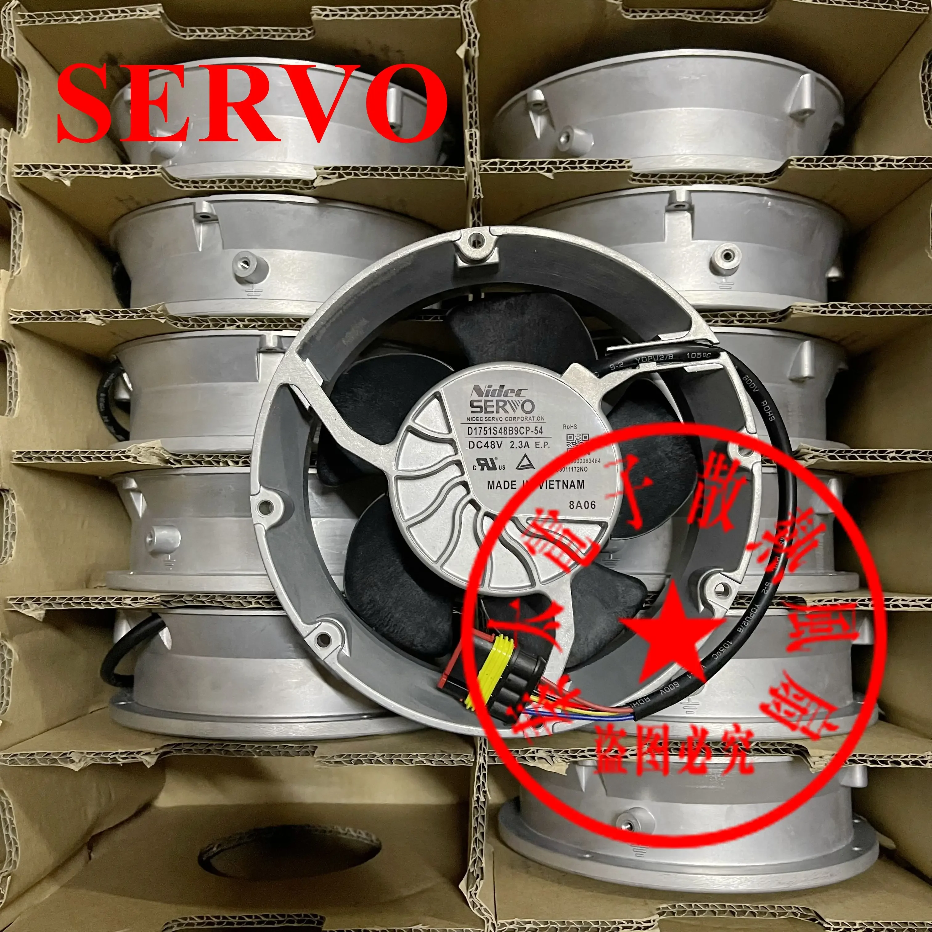 Servo D1751S48B9CP-54 DC 48V 2.3A 172x172x51mm 4-Wire Server Cooling Fan