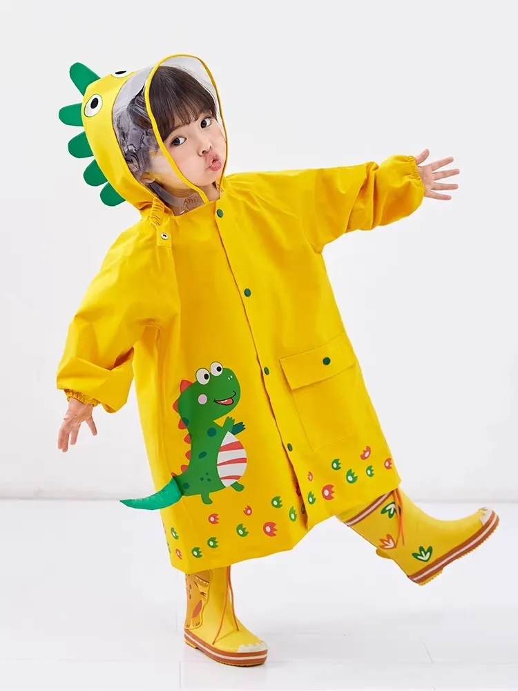 children's-dinosaur-raincoat-toddler-boys-girls-nursery-coat-baby-rain-poncho-2-3-4-years-old-kids-rain-gear-breathable-polye