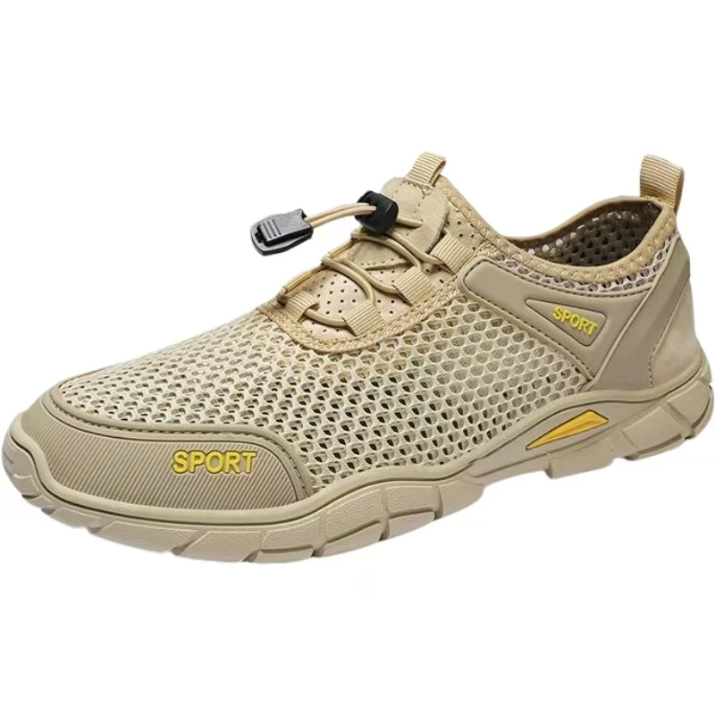 

Men's New Big Size Mesh Casual Sneakers Summer New Soft Sole Non Slip Breathable Slip On Outdoor Hiking Shoes Climbing Shoes
