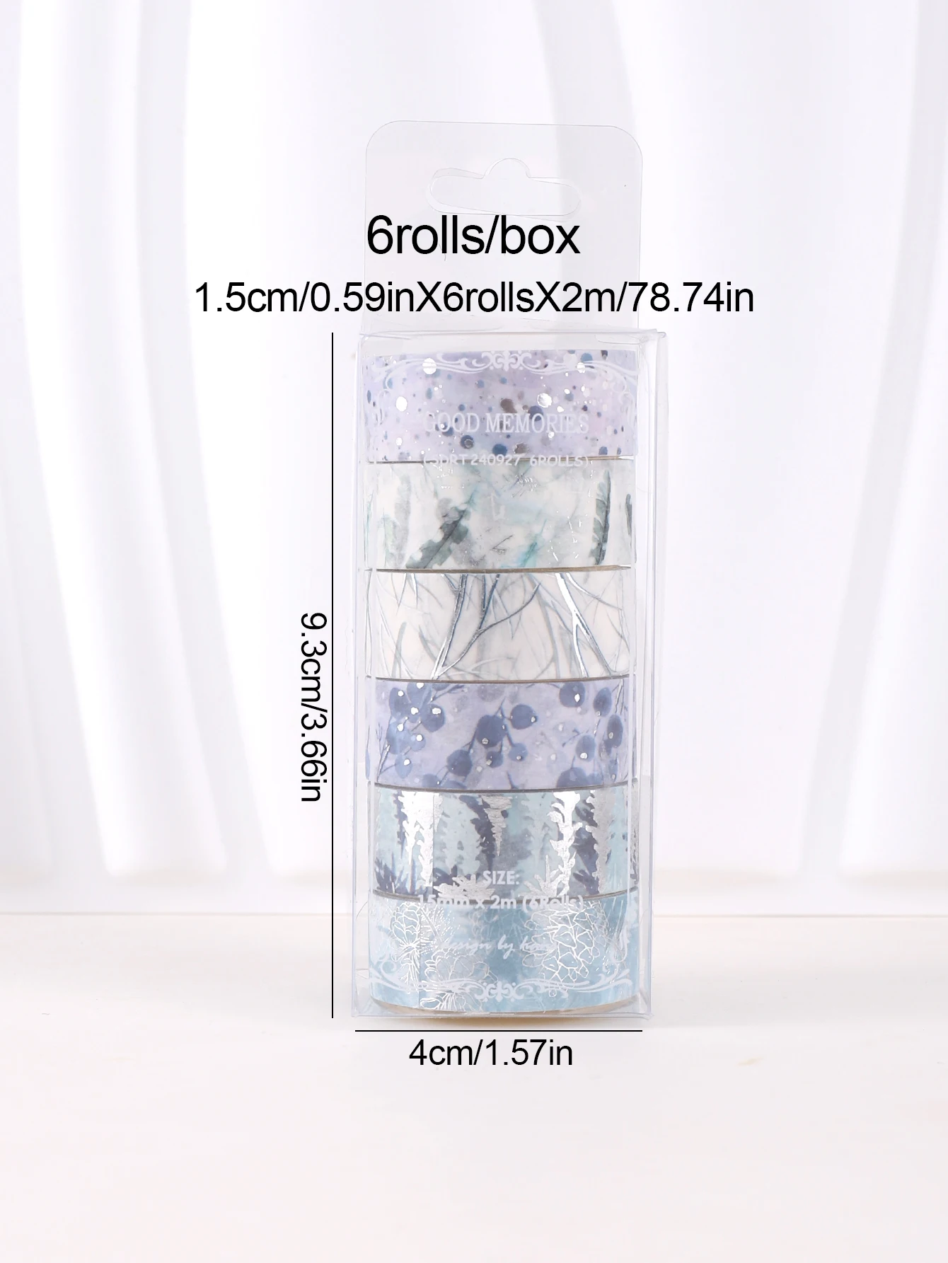 6 rollen/doos Hot Silver Leaves Washi Tape Scrapbooking en Decor Washi Tapes Scrapbooking Benodigdheden Stationair Delicate Washi Tape