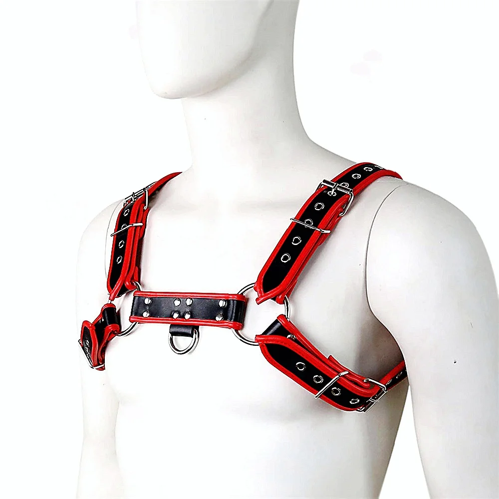 Gay Rave Harness Bdms Exotic Body Leather Harness Male Bondage Lingerie Chest Straps Adjustable Buckle Sex Toys For Men Lingerie view 4