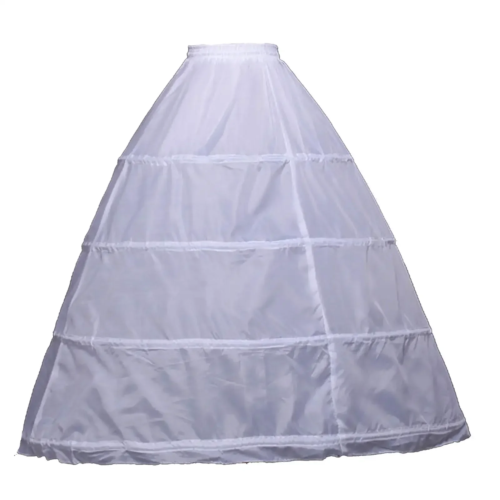 

4 Hoops Crinoline Petticoat Floor Length Ball Gown Half Underskirt Slips For Wedding Dress 2024