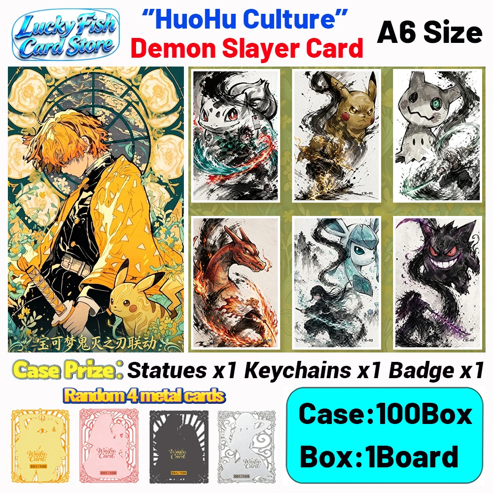 

Wholesale 2026 New HuoHu Creative Studio Demon Slayer Cards A6 Size Acrylic Boards Anime Collectibles Character Fan Gifts