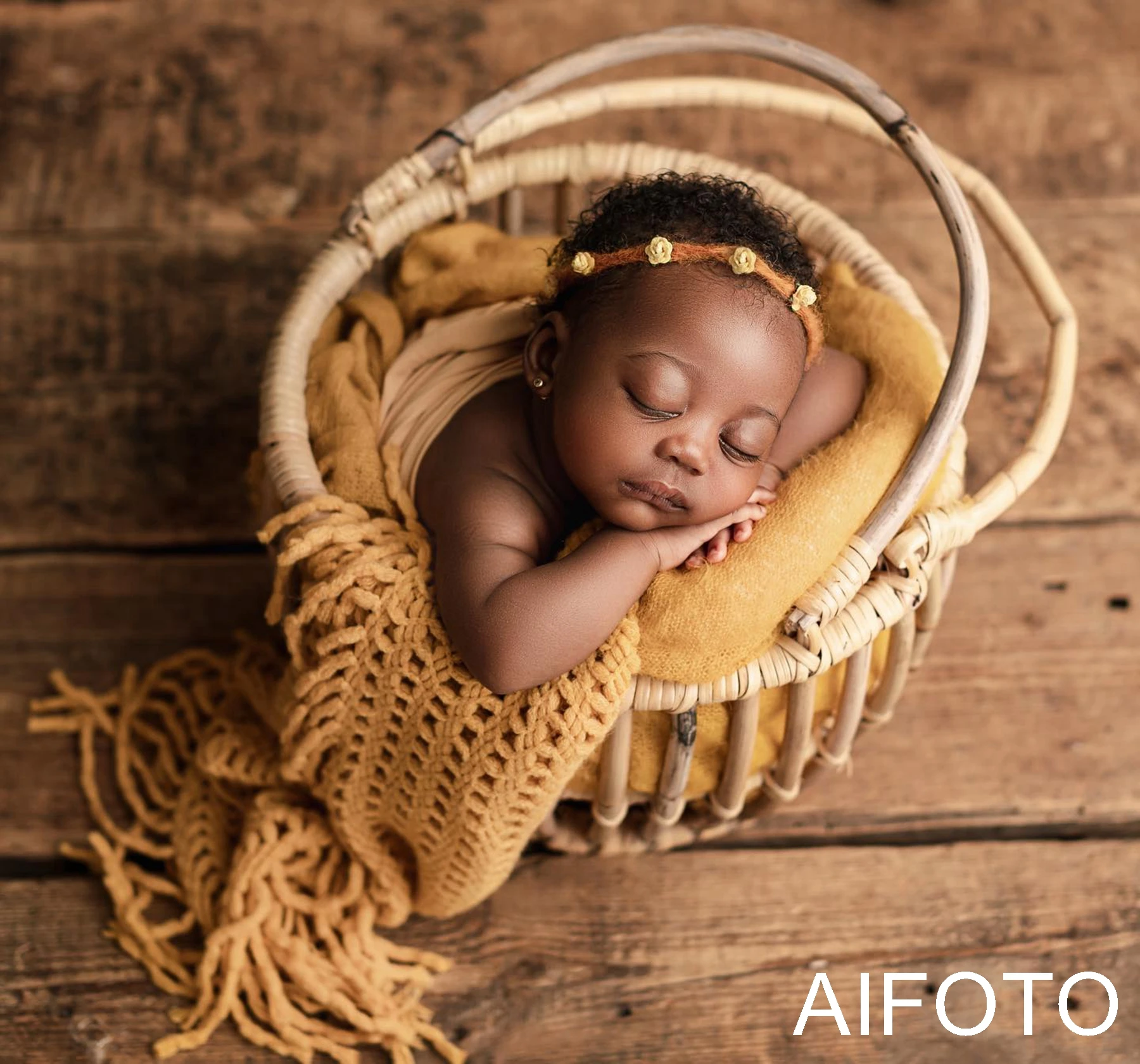 Newborn Photography Props Textured Layer Basket Stuffer Photo Prop Fring Layer Olive Mustard Bebe Fotoshoot fotografia Session