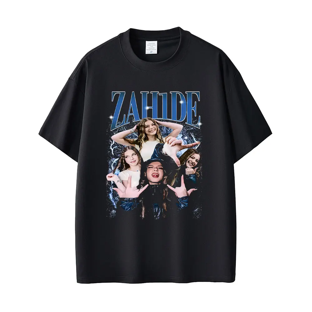 

German Singer Zahide Graphic T-shirts Men Women Fashion Casual Cotton Short Sleeve T-shirt Unisex Y2k Summer T Shirts Streetwear