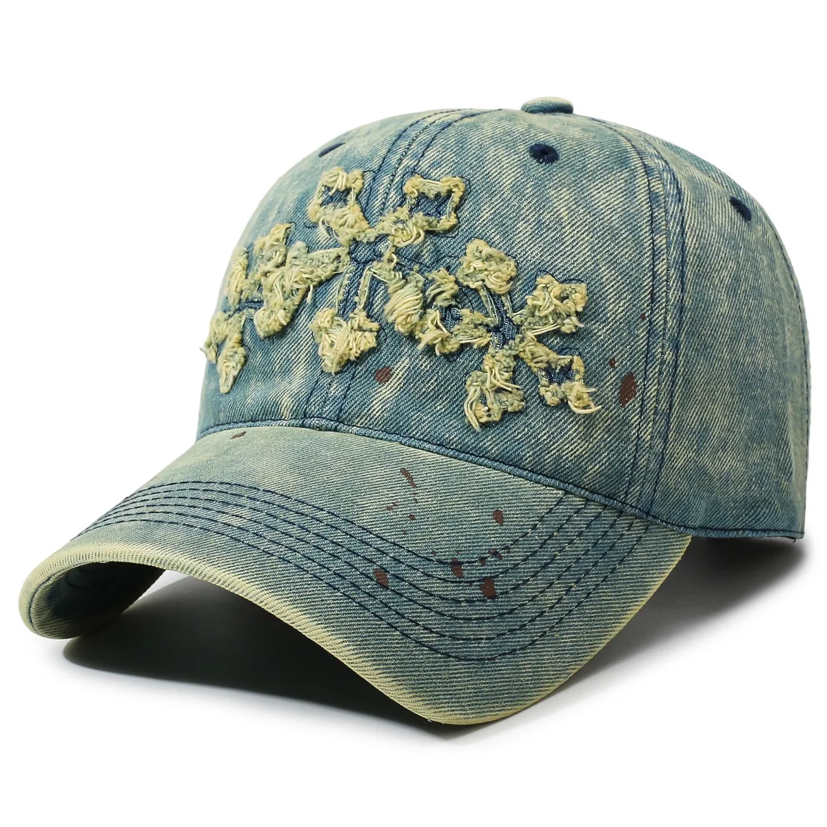 Personality Vintage Distressed Embroidery Washable 100% Cotton Baseball Caps For Men And Women Camping Hip Hop Hat кепка gorras