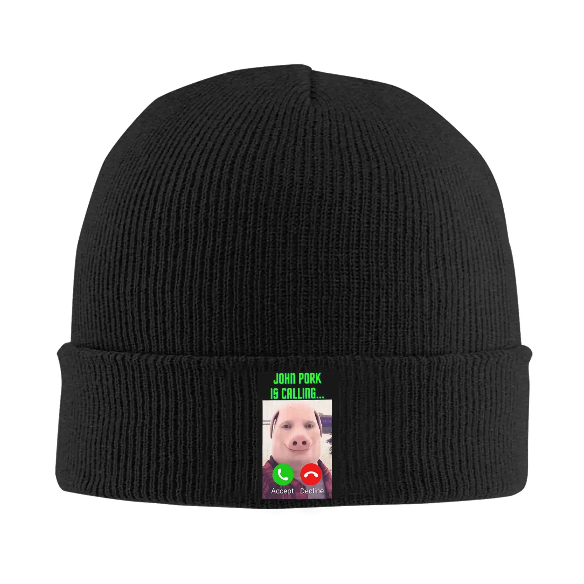 John Pork Is Calling  Warm Knitted Cap Winter Knit Bonnet Hat Skullies Beanies Hip Hop Caps for Unisex