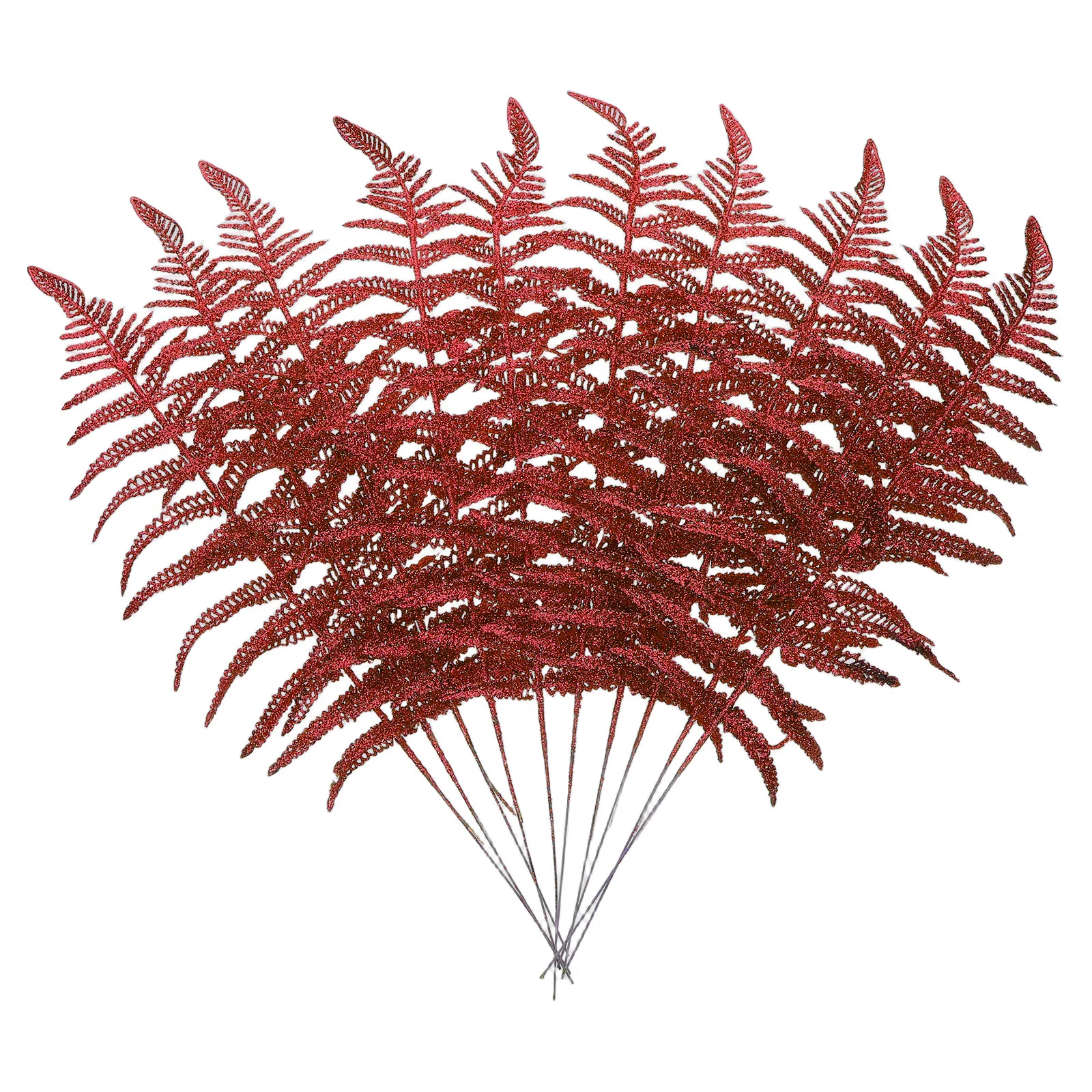 

10pcs Red Simulation Leaves For Home Wedding Party Decor Plants Ornament Fake Plants Adornment Decorative Leaves