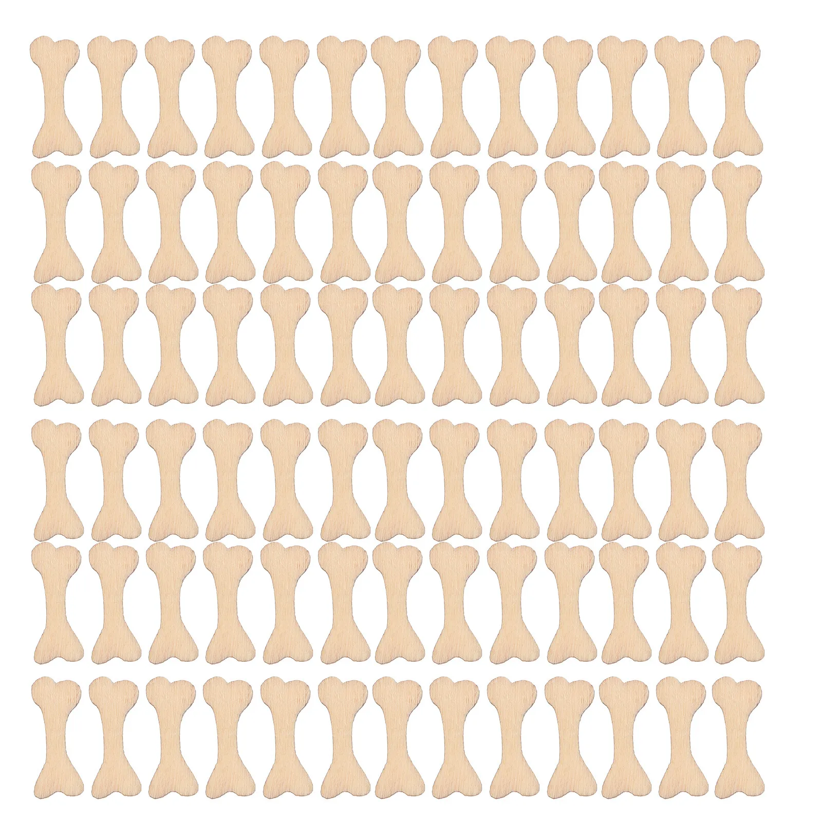 150Pcs Unfinished Dog Bone Wood Craft Pieces Bone Shaped Wooden Cutouts for DIY Decorations Party Gifts Art Projects Creative