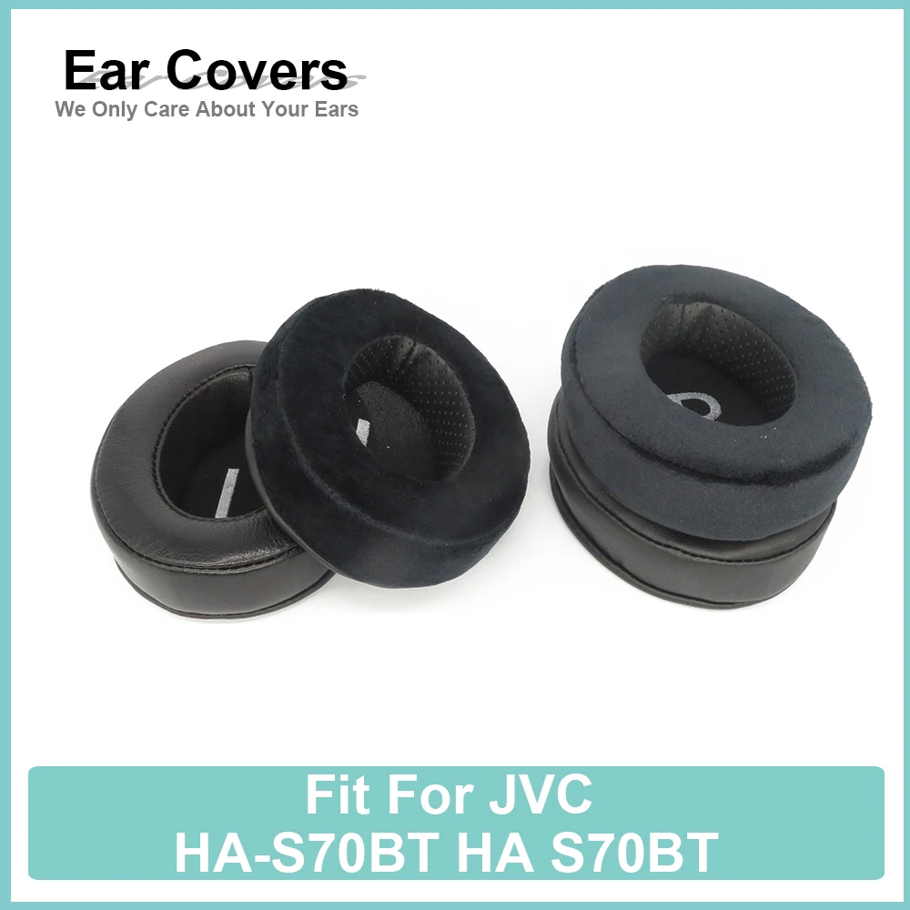 Earpads For JVC HA-S70BT HA S70BT Headphone Earcushions Protein Velour Sheepskin Pads Foam Ear Pads Black
