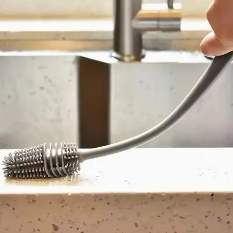 Lange Griff Silikon Flasche Pinsel Reinigung Pinsel Küche Reinigung Tasse Pinsel Thermos Glas Pinsel Reinigung Werkzeuge