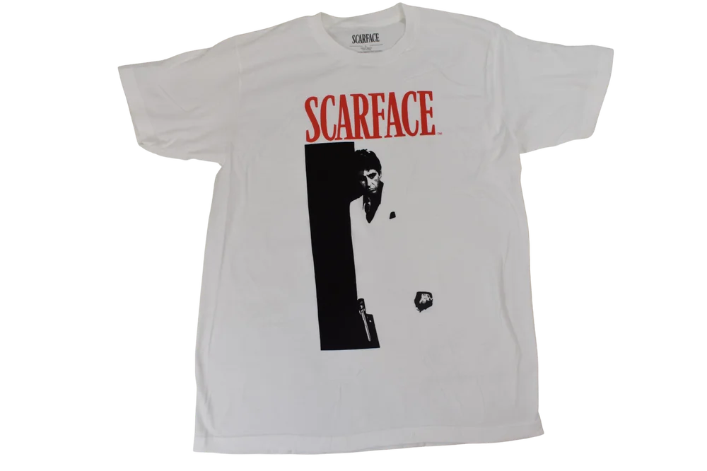 Scarface Mens Al Pacino Tony Montana Classic Gangster Movie Poster T-Shirt New L