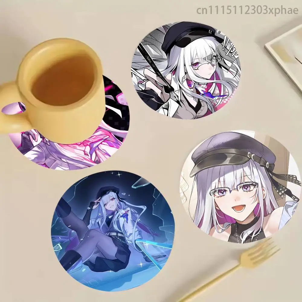 Honkai Star Rail Nihilux Stella Wood Coaster Mug Tea Coffee Cup Pad Heat Resistant Placemats Tableware Decoration