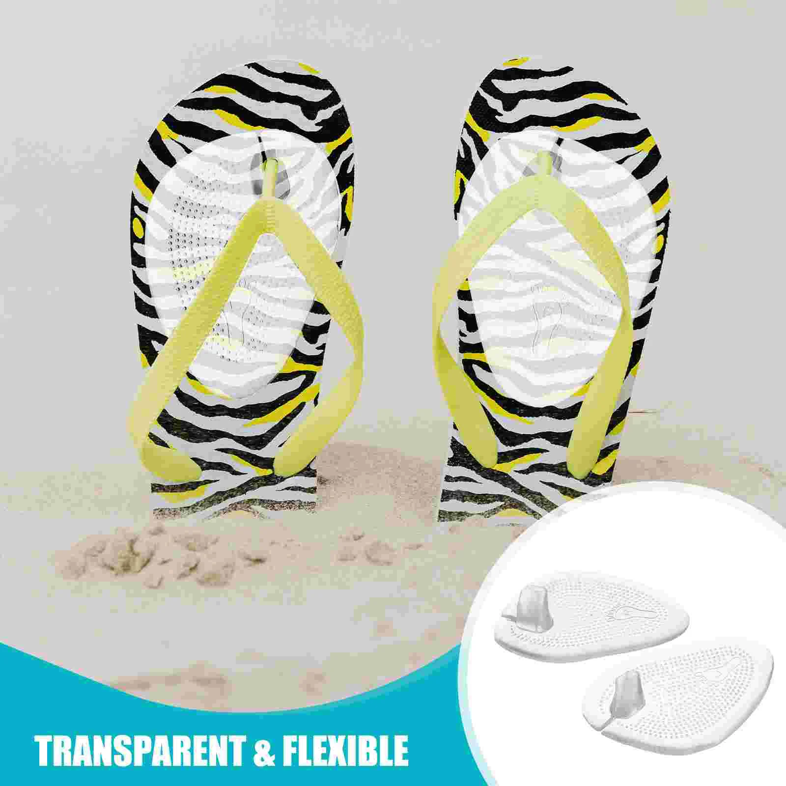 1 Pair of Forefoot Cushion Siliocne Skid Resistance Gel Flip-flops Cushion for Lady Women - Free Size