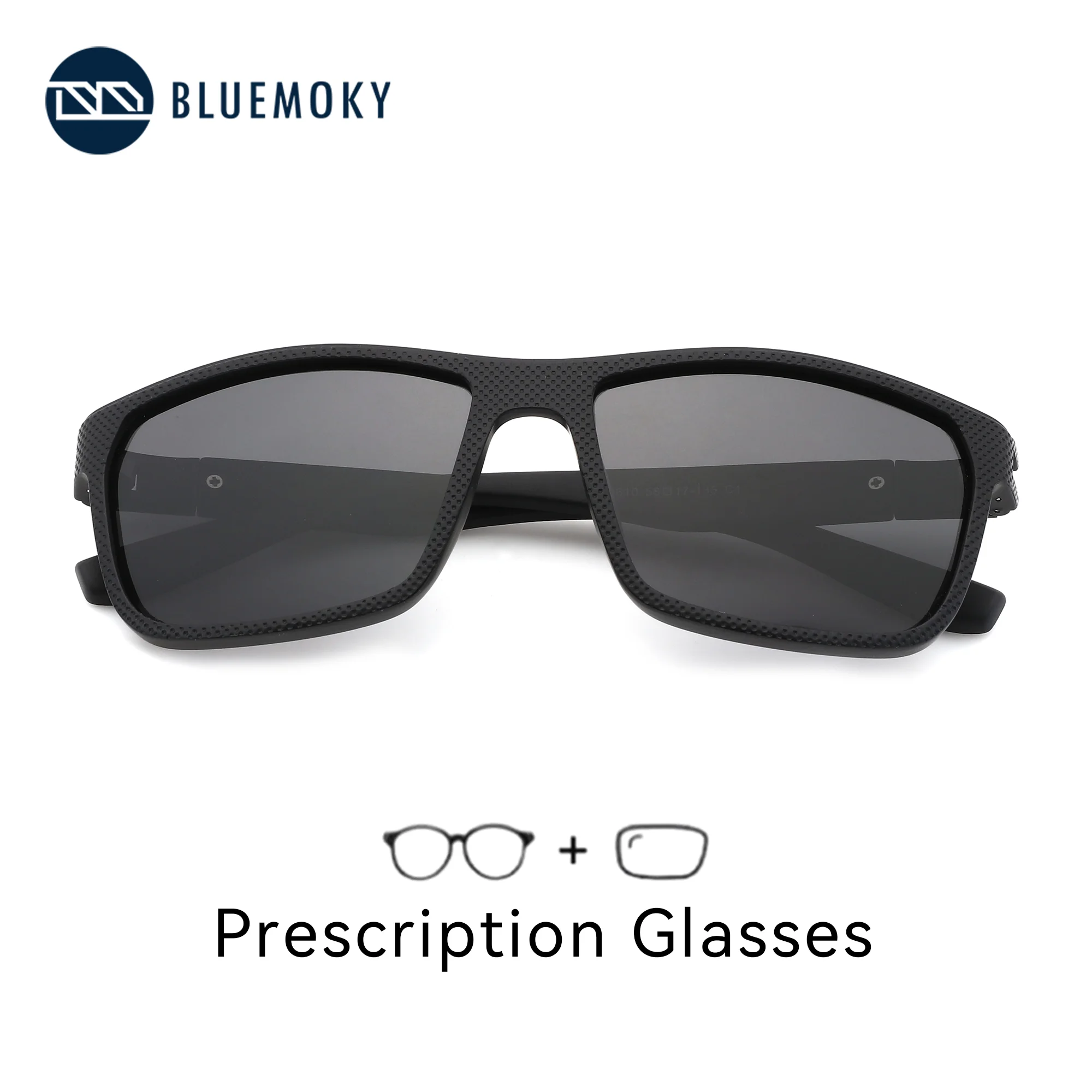 

BLUEMOKY M Size Stylish Sport TR90 Polarized Sunglasses Prescription For Men Square Myopia UV400 Protection Optical Sun Glasses
