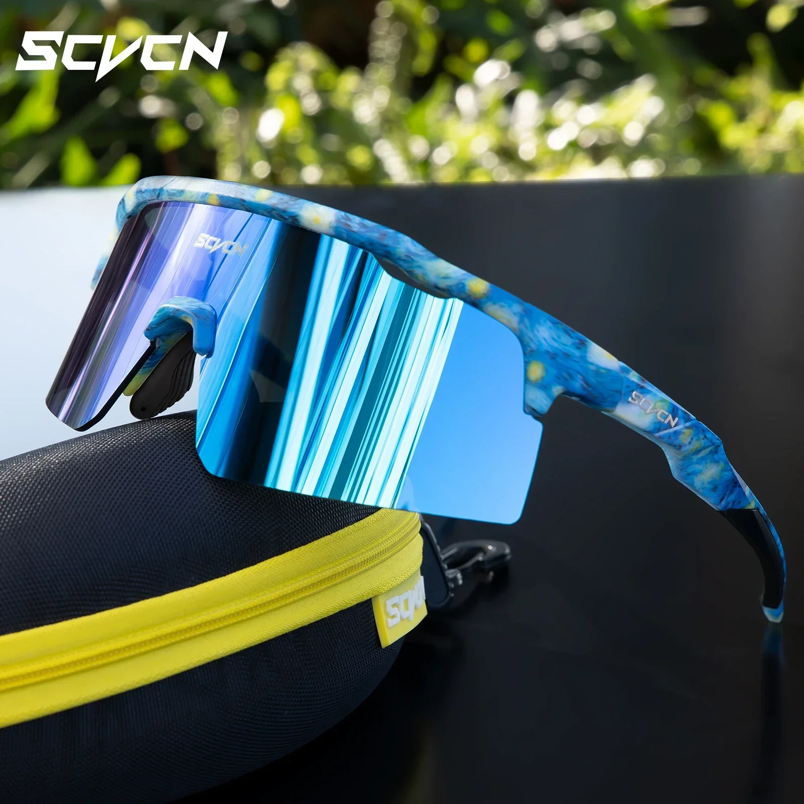 Scvcn Photochromic Glasses Cycling Sunglasses Bike for Man UV400 Rosd Speed Bicycle Eyewear MTB Outdoor Woman Polarized Goggles