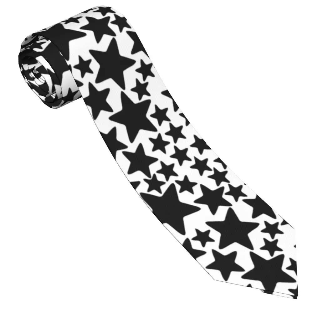 Five Pointed Star Men Neckties Slim Polyester 8 cm Wide Neck Tie for Mens Accessories Wedding Accessories Office