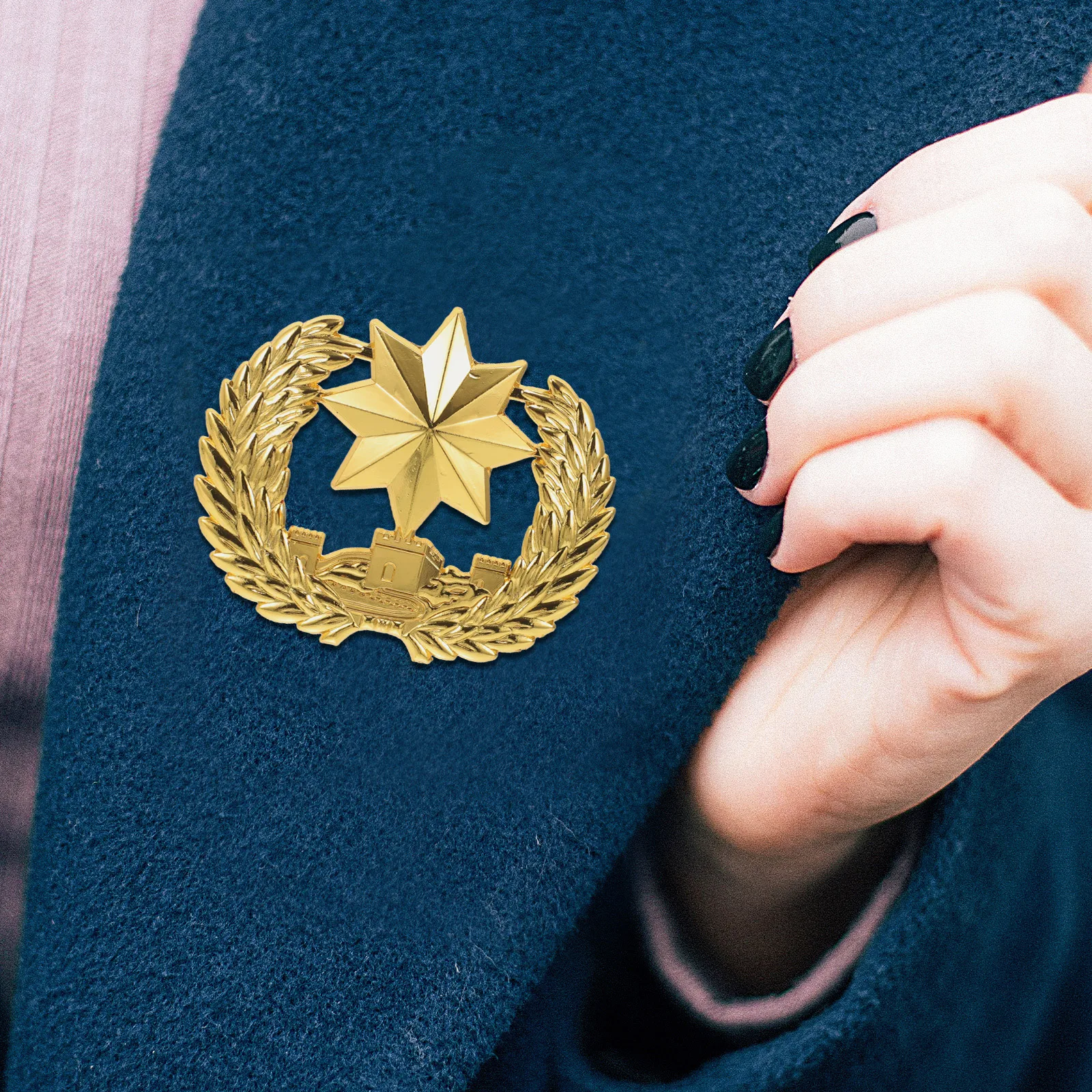 DIY Badge Pin Metal Hat Badges Security Uniform Decorative Accessory Exquisite Fine Craftsmanship Unique Style Durable