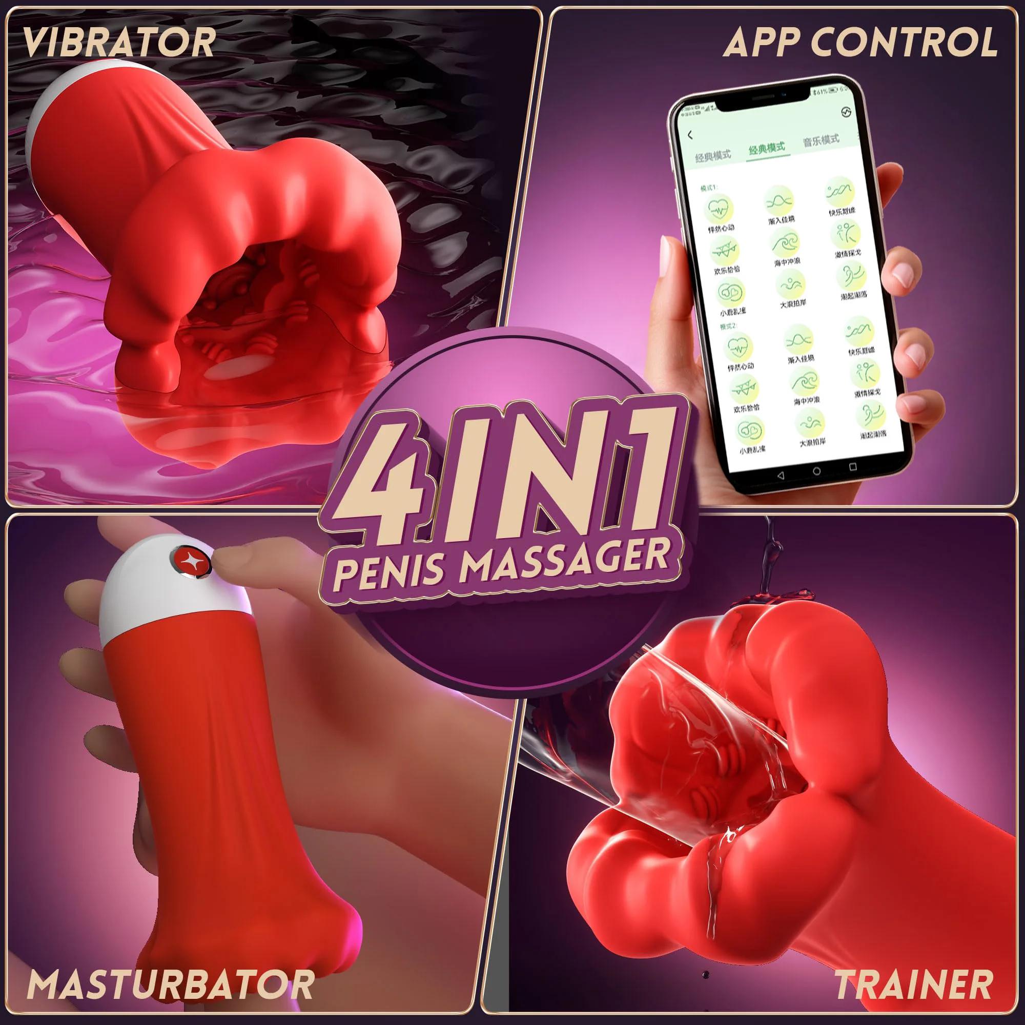 Male Masturbator with Vibrating Pump 9 Speed Stroker 4.98 Inch Deep Throat Blowjob Simulator App Control Suction for Adult Men