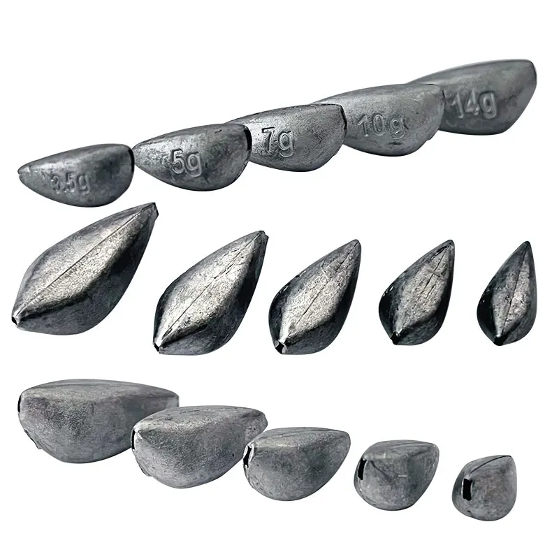 TAKEDO 1BOX FD06 Metall Angeln Sinker 3,5G-14G Blei Einsatz Anhänger Angeln Gewicht Sinker Angeln Zubehör alle Für Angeln – Detail 7