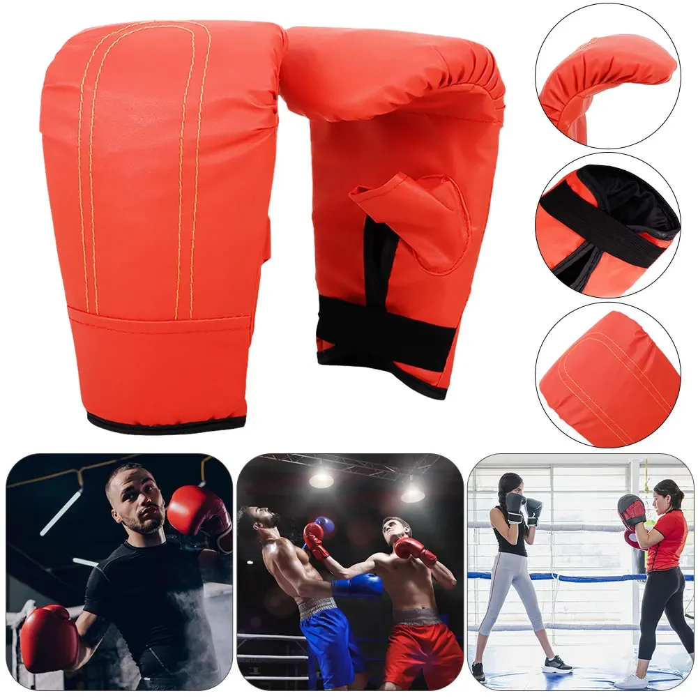 PU Leather Elastic Boxing Gloves Professional Boxing Training Glove Muay Thai Sanda Fighting Gloves for Men Women Sport Supplies