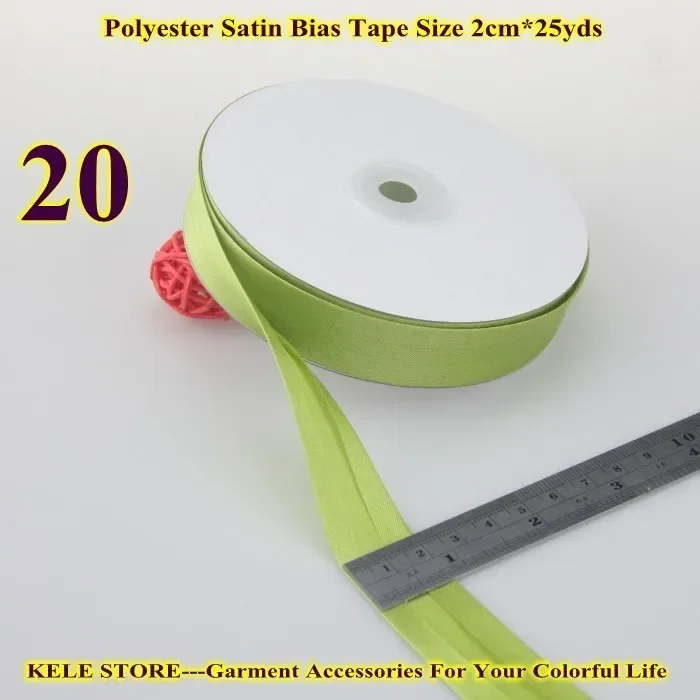 Polyester Satin Bias Binding Tape,bias Binding Size:20mm,3/4\