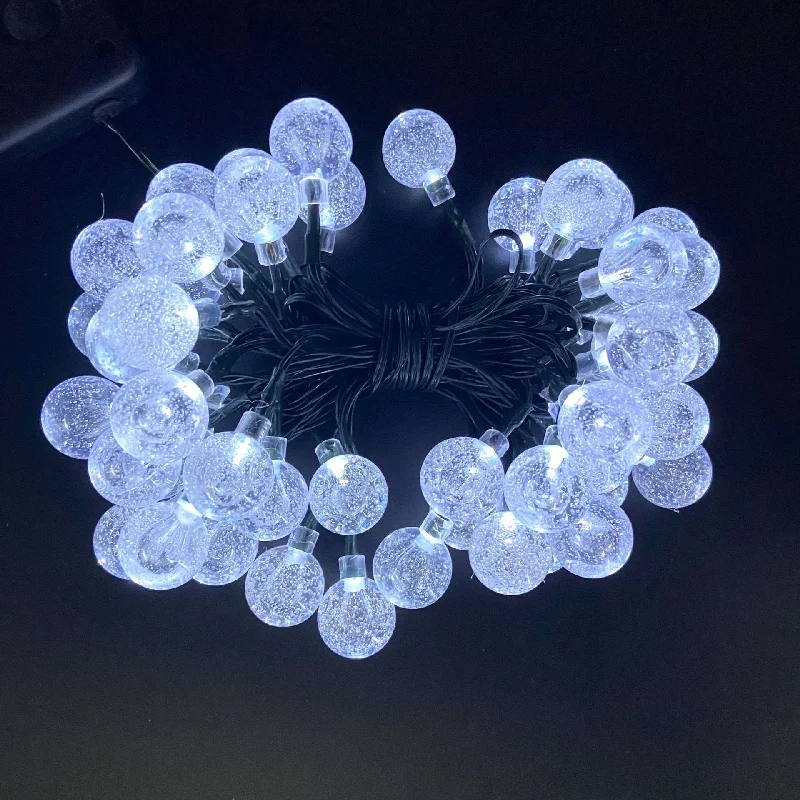 

100LEDs LED Crystal Globe Solar String Lights Outdoor Waterproof Solar Outdoor Lights With 8 Lighting Modes Halloween Decoration