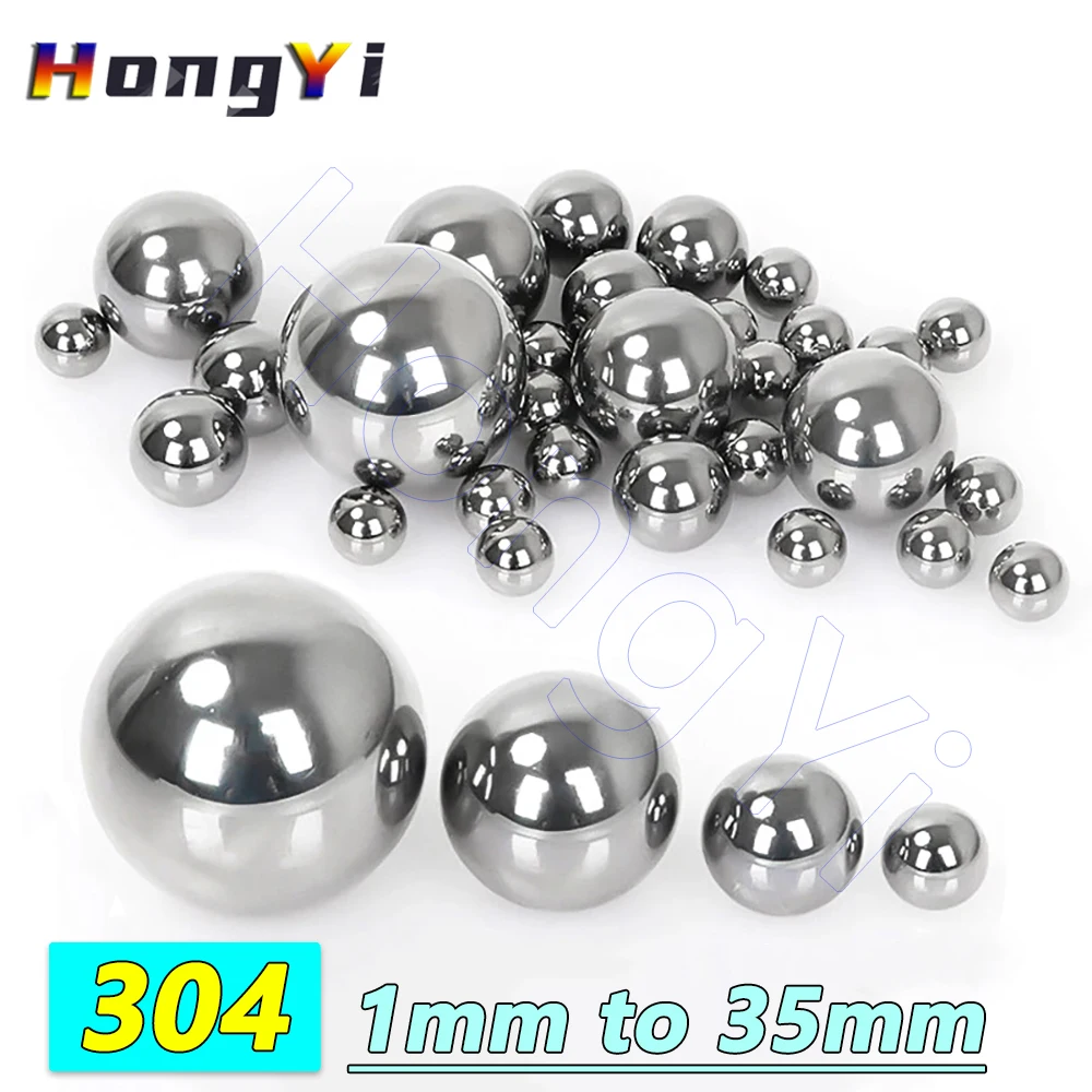 1 to 35mm 304 Stainless Steel Balls Precision Solid Bearing Ball Round Smooth Beads for Equipment Repairing, DIY Projects
