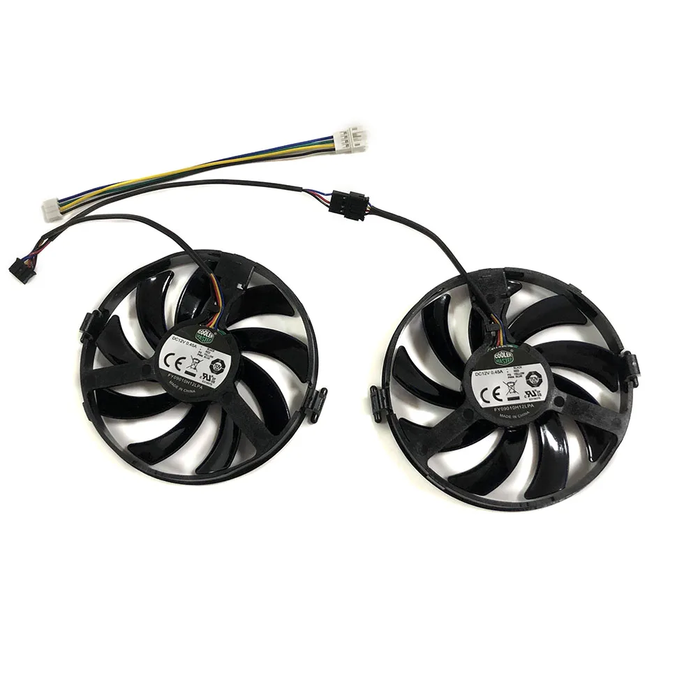 Pendingin VGA GPU, FDC10H12S9-C, Fan/A, kipas kartu Video, untuk XFX R9 380X R7 370, pendingin kartu Grahics 2 buah/set