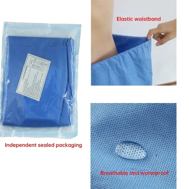 Disposable Colonoscopy Skirt Pants SMS Non-woven Waterproof Assisted Care Protect Patient Privacy Examination Pant For Women Men