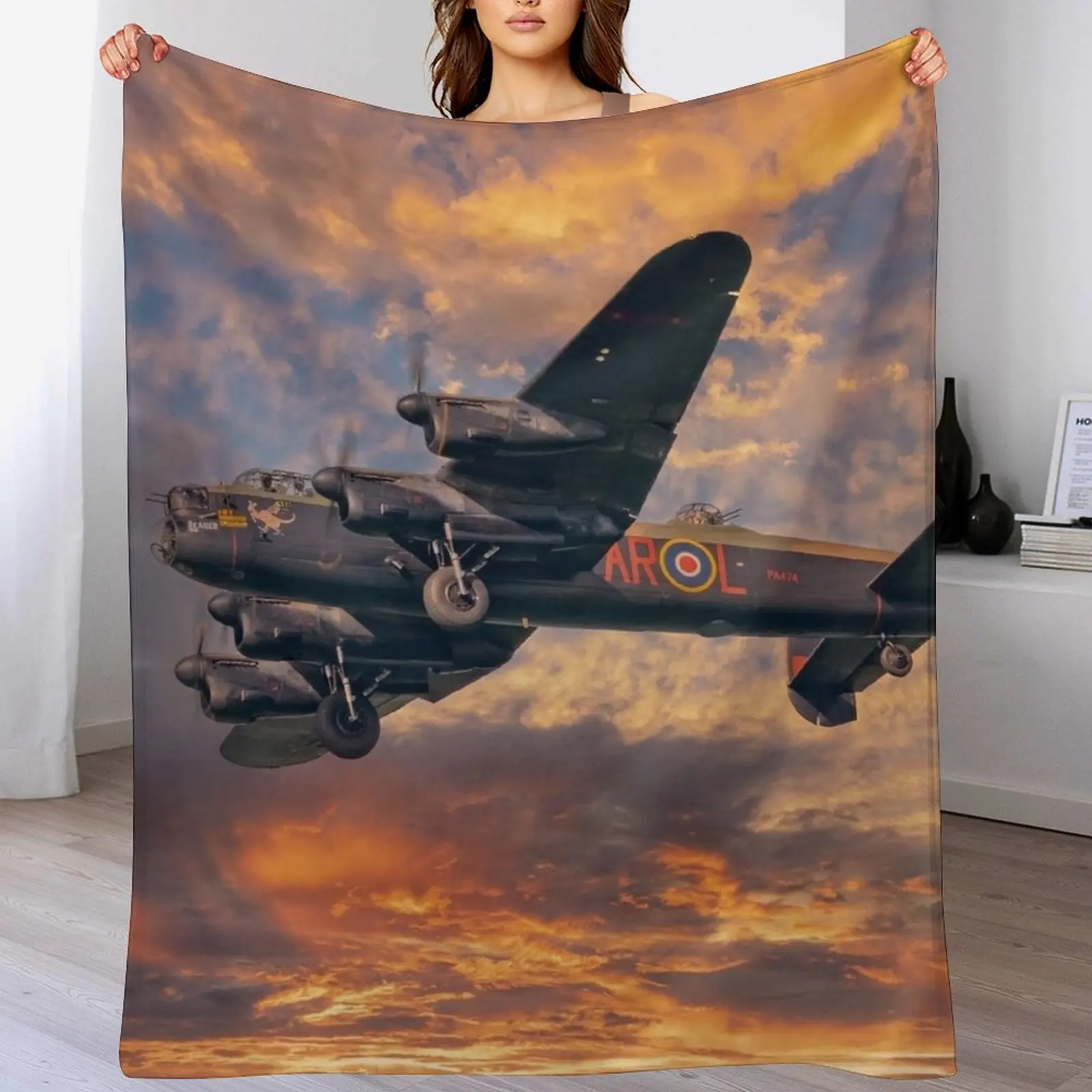 Lancaster Bomber Throw Blanket Travel Luxury Blankets