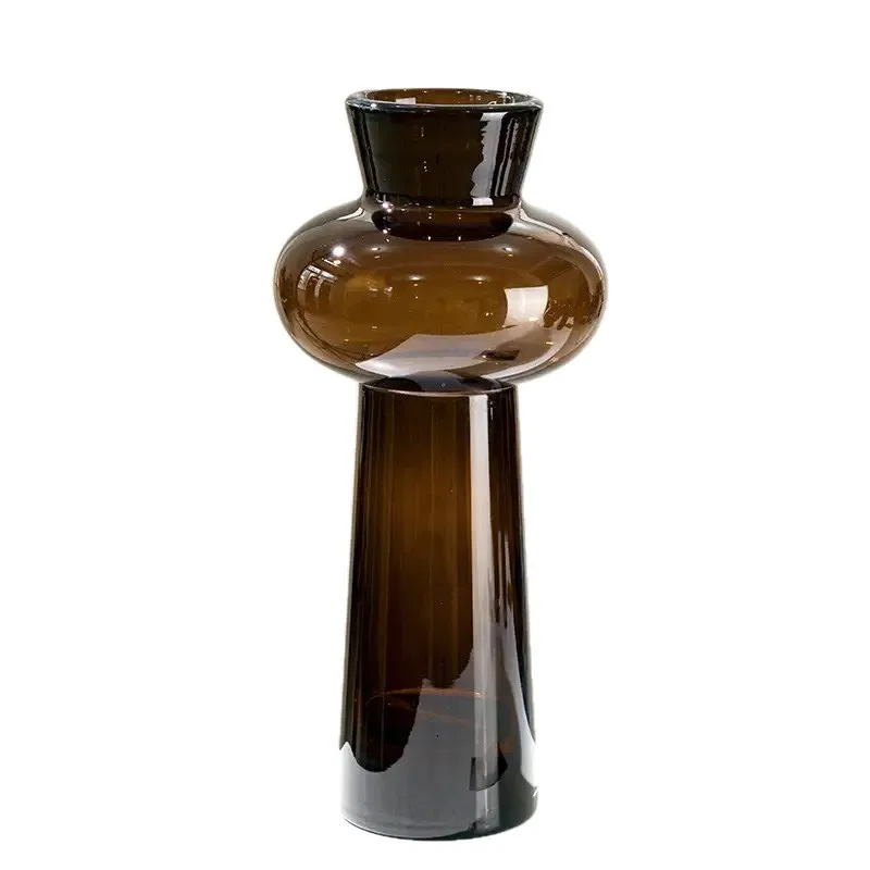 HYS antique glass vase high-quality living room flower arrangement, desktop entrance decorative flower utensil
