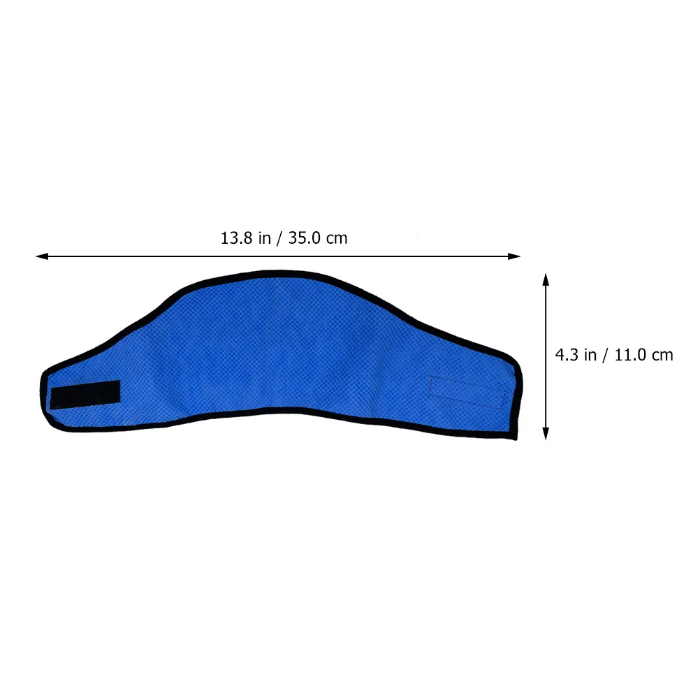 Chłodząca chusta dla psa, obroża chłodząca, francuski bandamka na lato, niebieska bandana dla szczeniaka