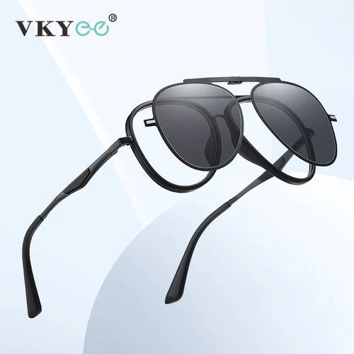 Imagen 2 del producto VICKY diseño de moda gafas de sol polarizadas con Clip magnético miopía hipermetropía gafas ópticas prescripción personalizable 7705