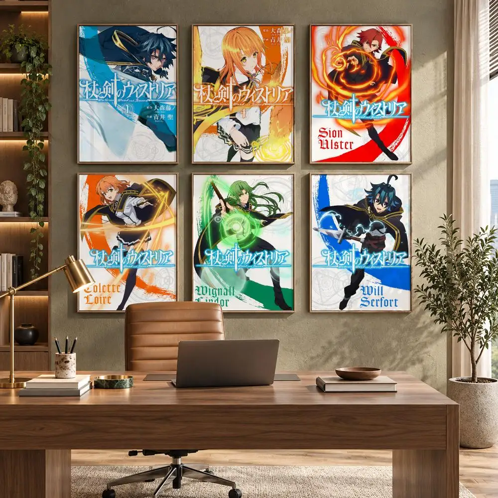Wistoria Wand and Sword Anime Poster HD Waterproof Wall Decal for Study, Living Room & Garage, Great Gift for Fans