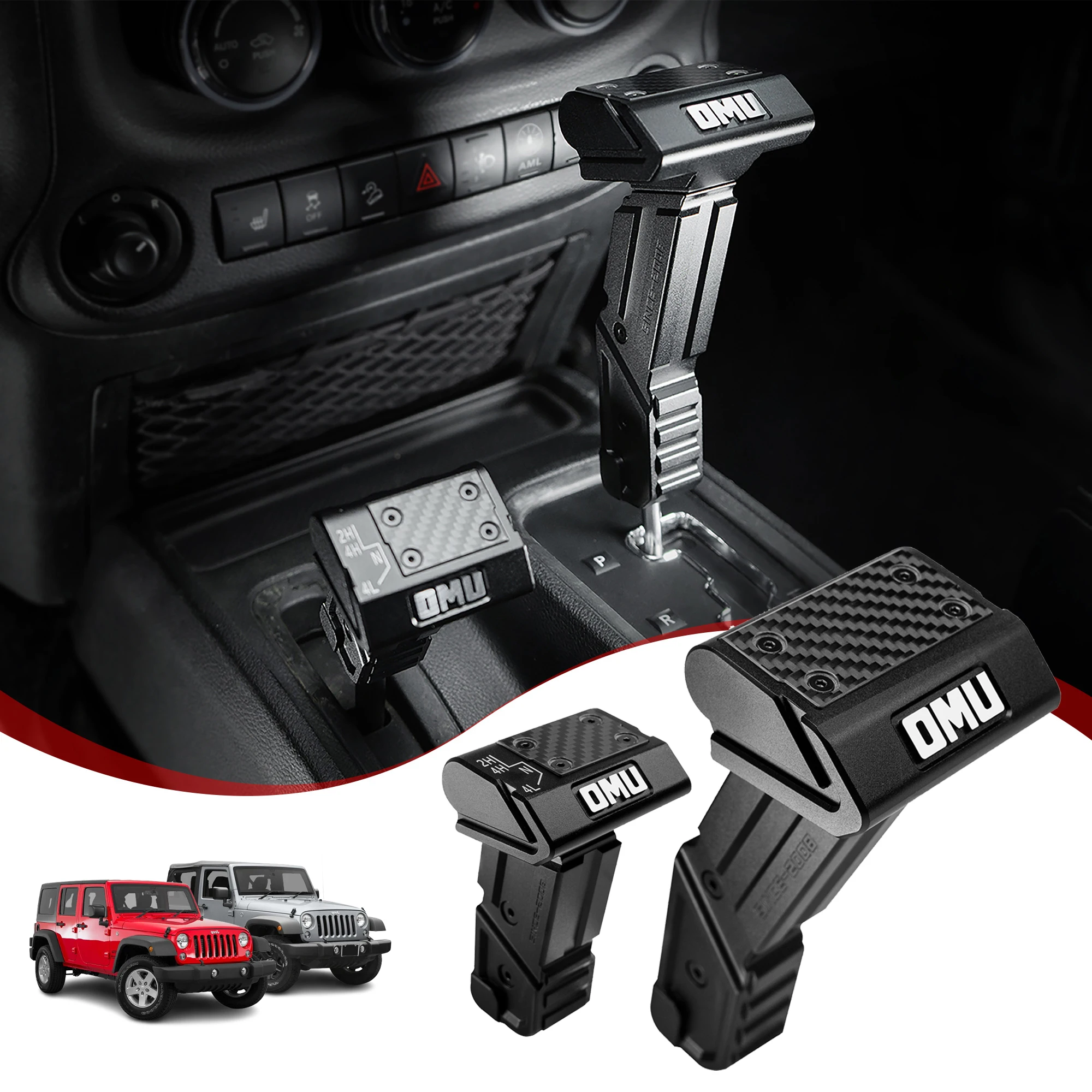 

OMU 4x4 Aluminum Gear Shift Knob Automatic Transmission Shift Lever Knob For Jeep Wrangler JK JKU 2011-2017 Car Accessories
