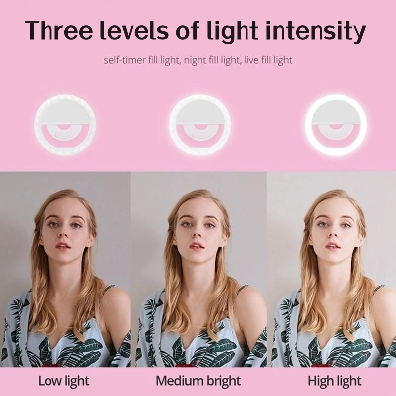 Mobile Phone And Tablet Lens Beauty Fill Light Fill Light Mini Anchor Mobile Phone Selfie Light LED Ring Circular Fill Light