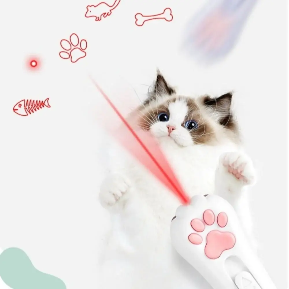 

New Multi-function Pet Projector Pen with Keychain USB-Rechargeable Interactive Training Toy Cat Pointer Pet Supplies