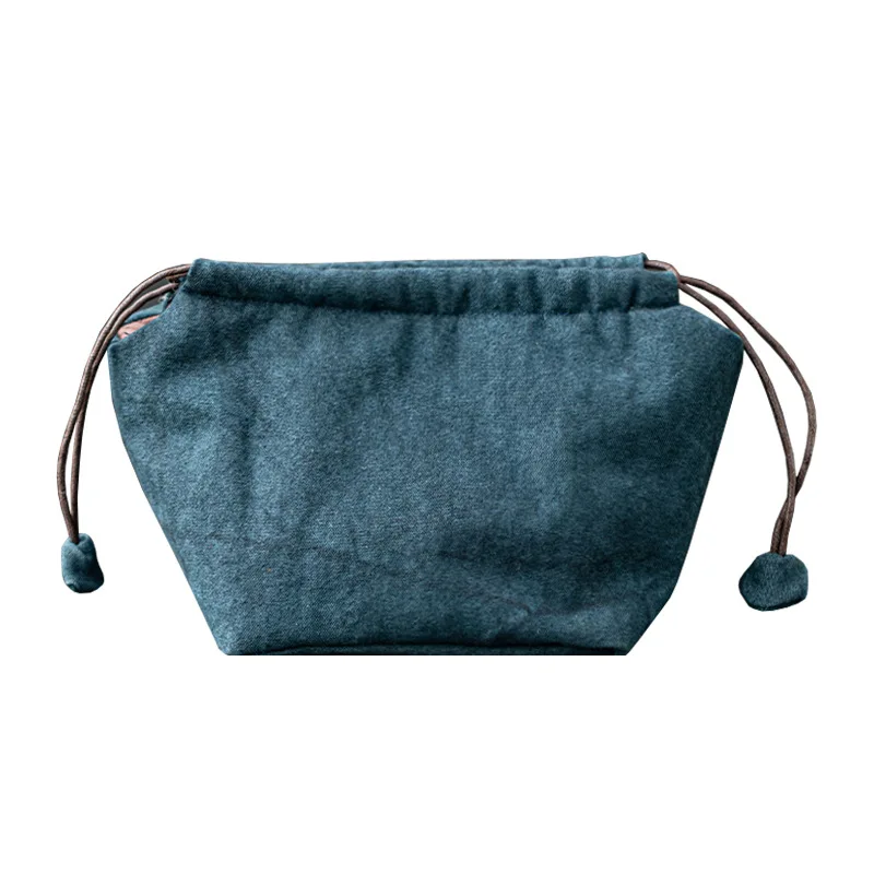 Creative Travel Portable Tea Pot Storage Bag Thickened Solid Color Japanese Tea Cozies Storage Bag Tea Set Accessories LF394 view 5