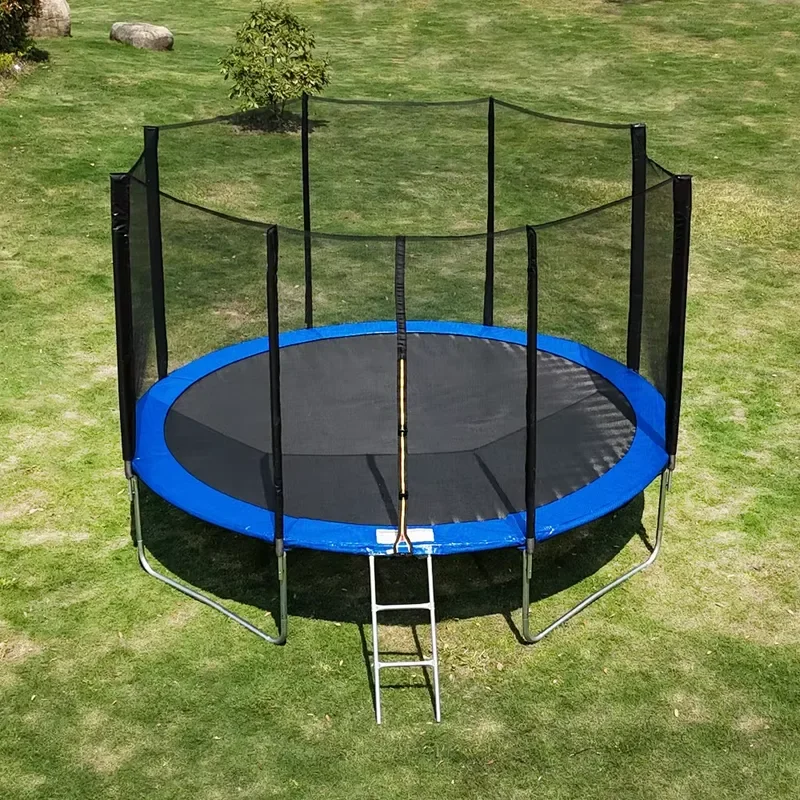 Customized Manufacturer Child Adults Trampolines Round 8ft 10ft 12ft 16ft Big Garden Trampoline with Enclosure Safety Net