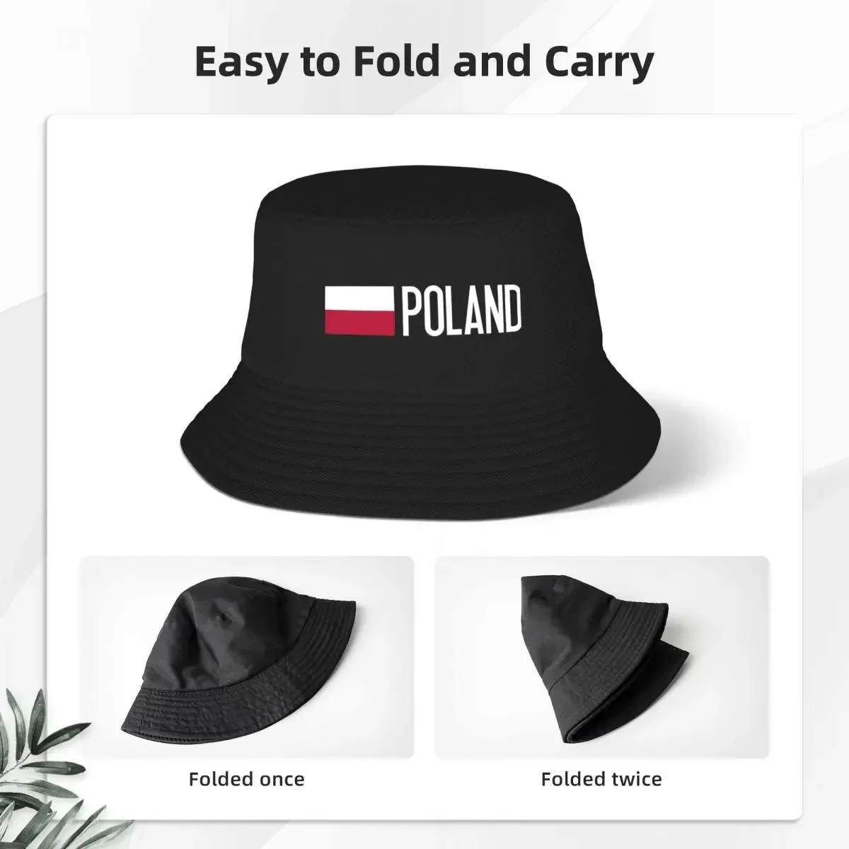 Retro Design，Polish Flag & Poland Bucket Hat For Teen Summer Travel Floppy  Hip Hop Foldable  Camping Fishing Fisherman Ca